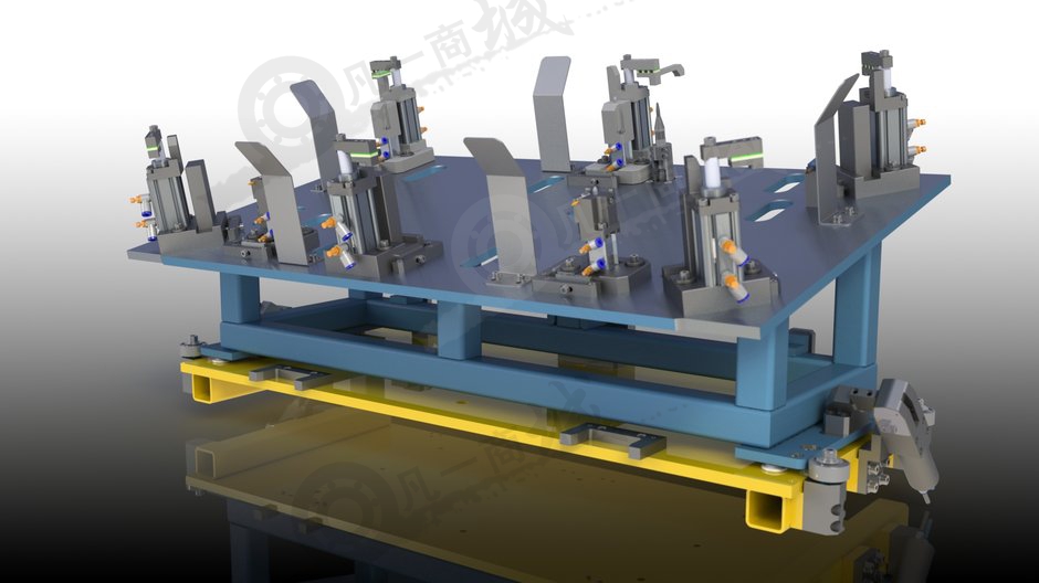 汽車車身點焊夾具3D模型 模型截圖[2]