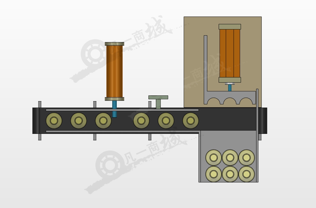 瓶子計(jì)量換線輸送機(jī)三維模型 模型截圖[2]