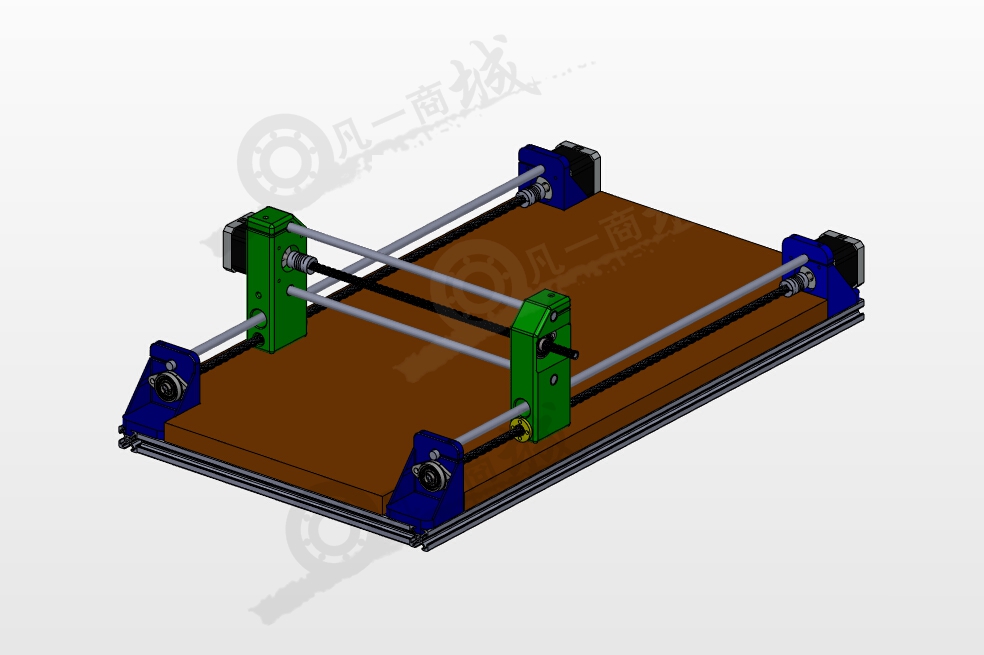 數(shù)控PCB電路板雕刻機3D圖紙 模型截圖[1]