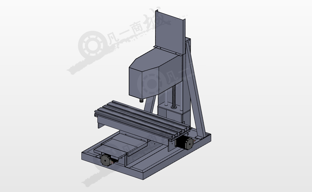 立式三軸數(shù)控雕刻機3D圖紙 模型截圖[1]