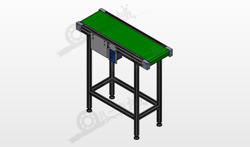 底部滾筒驅(qū)動皮帶輸送機模型圖 模型截圖[1]
