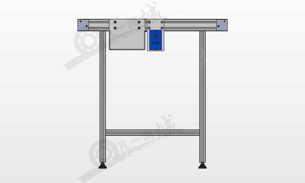 底部滾筒驅(qū)動皮帶輸送機模型圖 模型截圖[2]