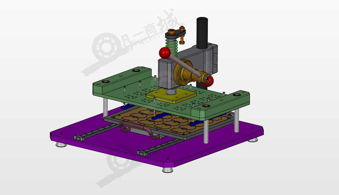 PCB板手動壓力折斷推出機(jī)3D圖紙 模型截圖[1]