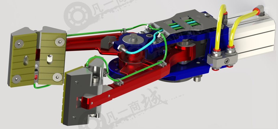 二指氣動(dòng)夾持器3D模型 模型截圖[3]