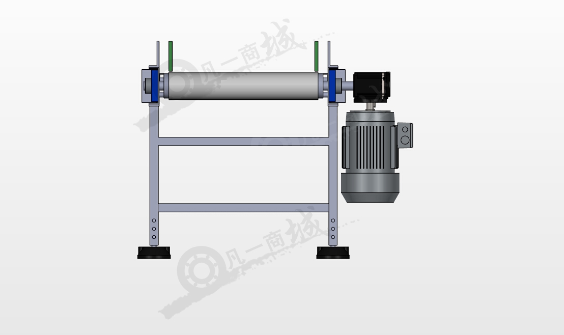 帶導(dǎo)板扁平式PVC帶輸送機3D圖紙 模型截圖[3]