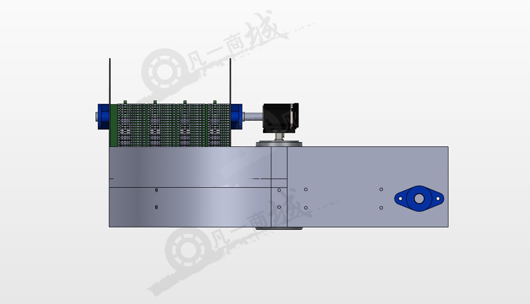 90度弧形模塊鏈輸送機3D模型 模型截圖[3]