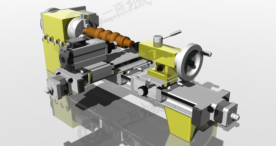 自動(dòng)數(shù)控木工車床3D圖 模型截圖[2]