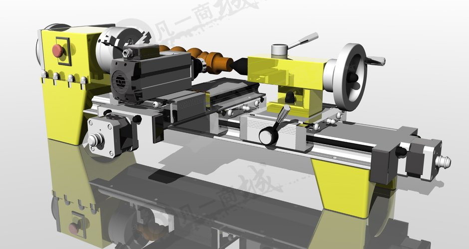 自動(dòng)數(shù)控木工車床3D圖 模型截圖[4]