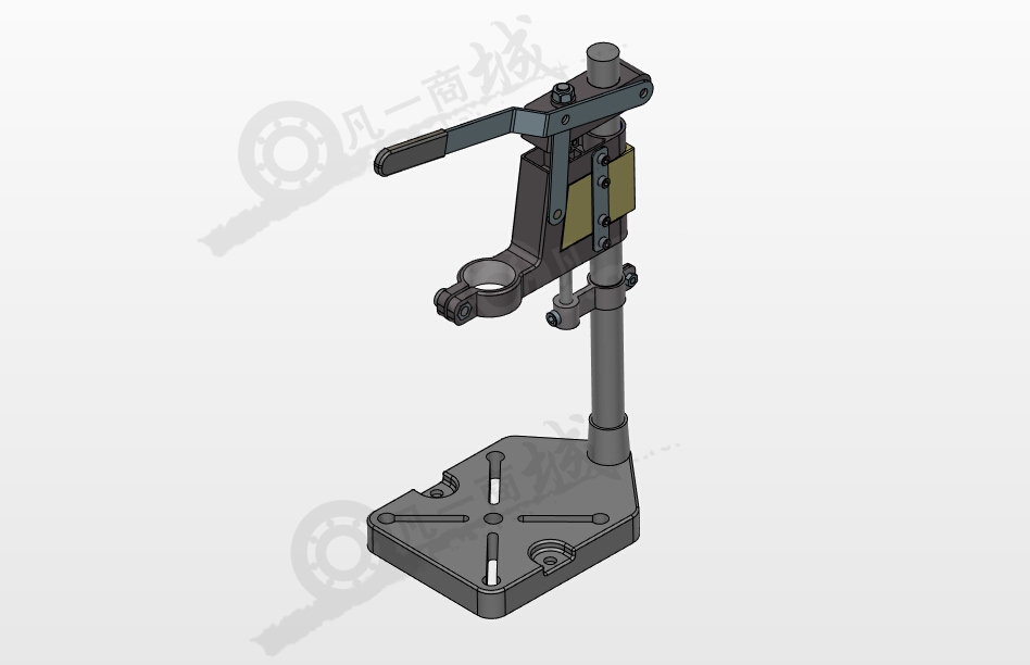 手動壓力機支架3D圖紙 模型截圖[1]