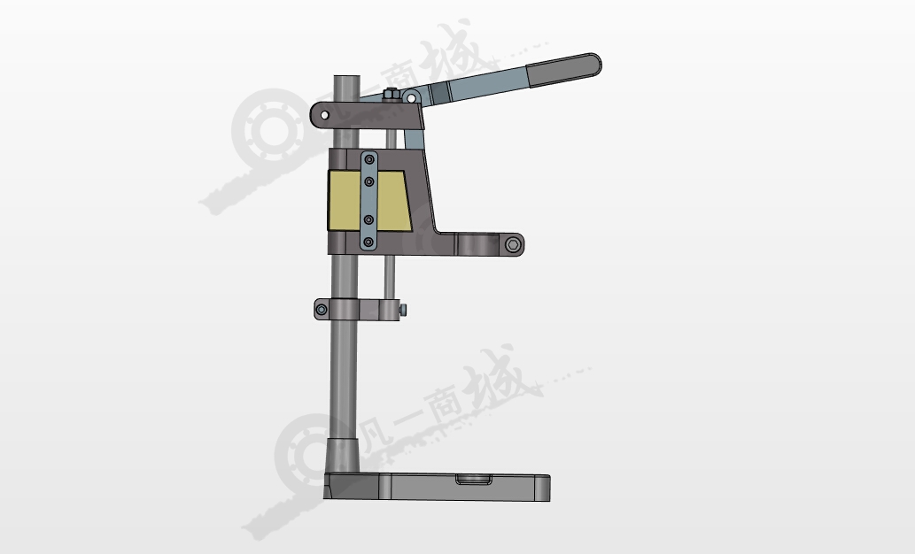 手動壓力機支架3D圖紙 模型截圖[3]