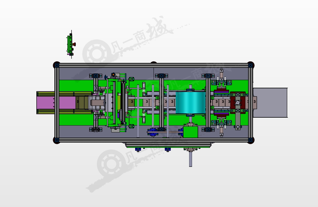 PLC控制全自動(dòng)玻璃紙包裝機(jī)模型圖 模型截圖[4]