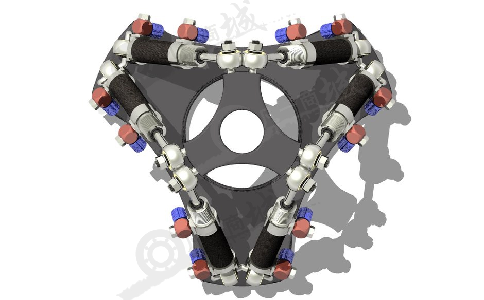 六軸模擬運(yùn)動(dòng)平臺(tái)3D模型 模型截圖[3]