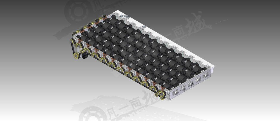 90度雙向滾輪物料輸送機(jī)3D圖 模型截圖[2]