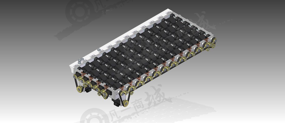 90度雙向滾輪物料輸送機(jī)3D圖 模型截圖[3]