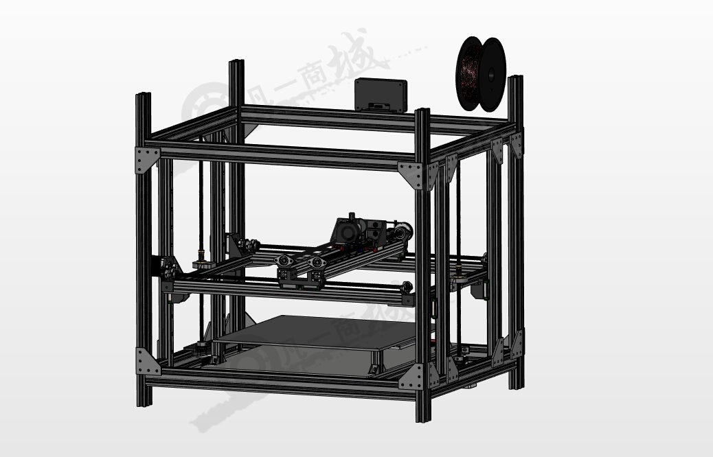 鋁型材框架3D打印機圖紙 模型截圖[3]