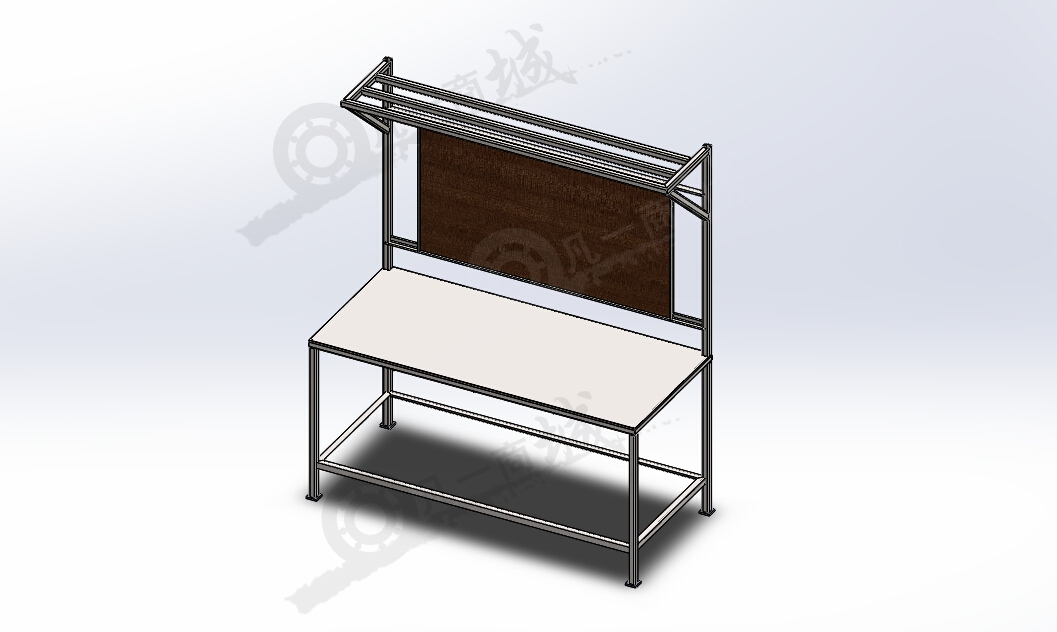 檢測(cè)用全金屬工作臺(tái)SW圖紙 模型截圖[1]