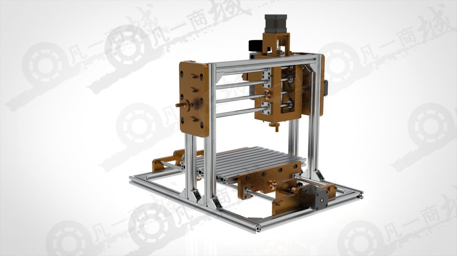 微型CNC數(shù)控雕刻機3D模型圖 模型截圖[2]