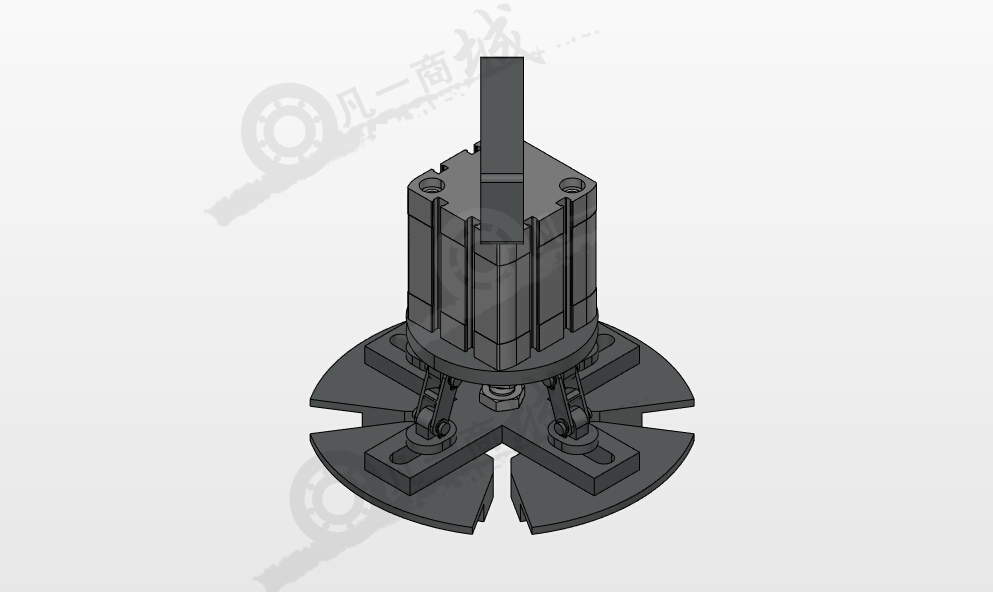 內(nèi)圓氣動(dòng)夾持器3D圖 模型截圖[1]