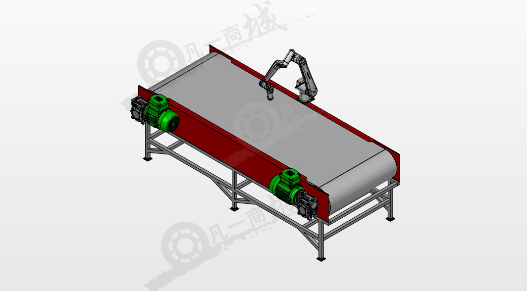 帶機(jī)器人搬運(yùn)輸送機(jī)3D圖 模型截圖[1]