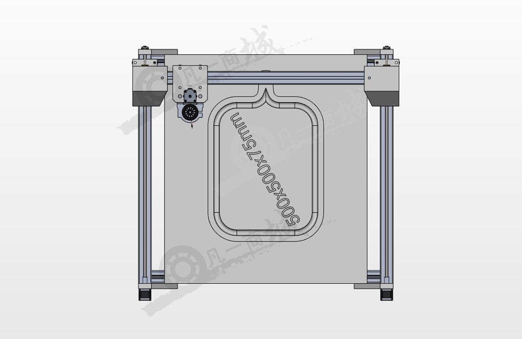 500×500×75mm數(shù)控雕刻機(jī)模型圖 模型截圖[4]