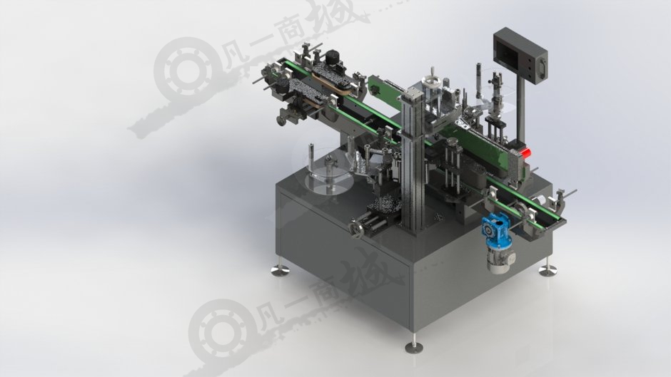 瓶子用貼標機3D模型圖 模型截圖[2]