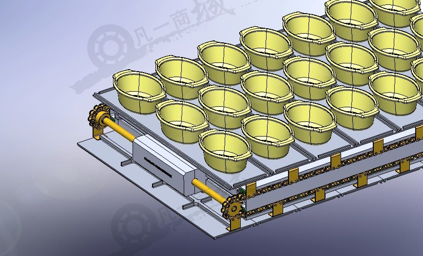 鏈條驅(qū)動平板輸送機3D圖 模型截圖[2]
