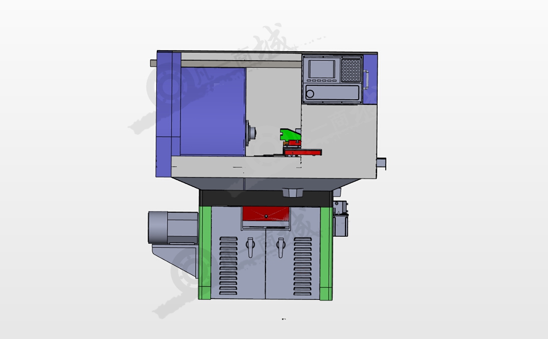 帶防護倉數(shù)控車床3D圖 模型截圖[2]