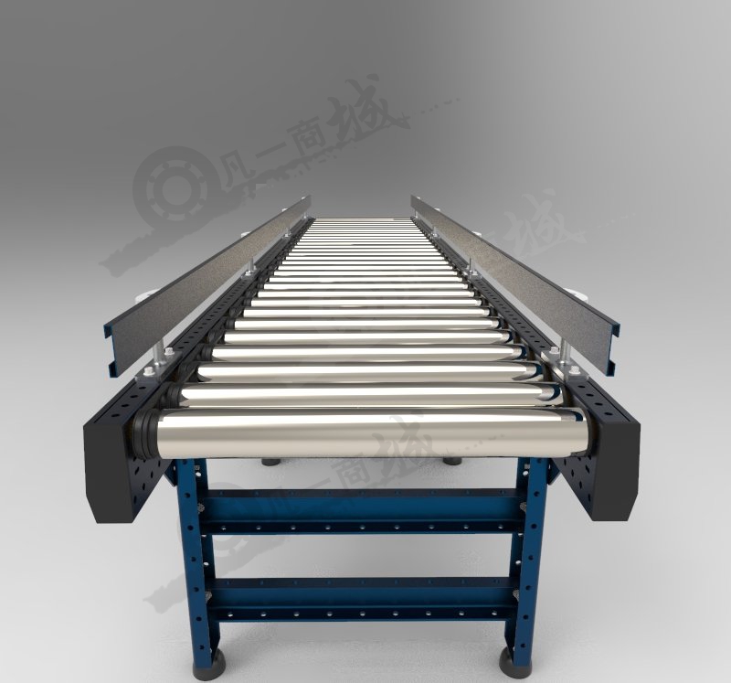 帶擋板無(wú)動(dòng)力滾筒輸送機(jī) 模型截圖[2]