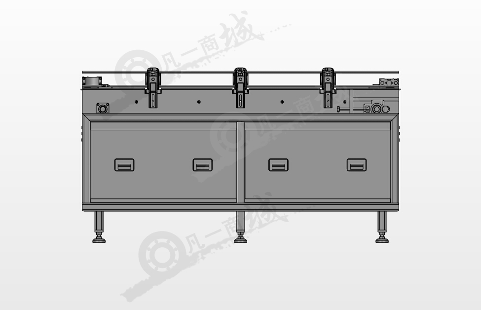 雙排模塊化傳輸機(jī)3D圖 模型截圖[3]