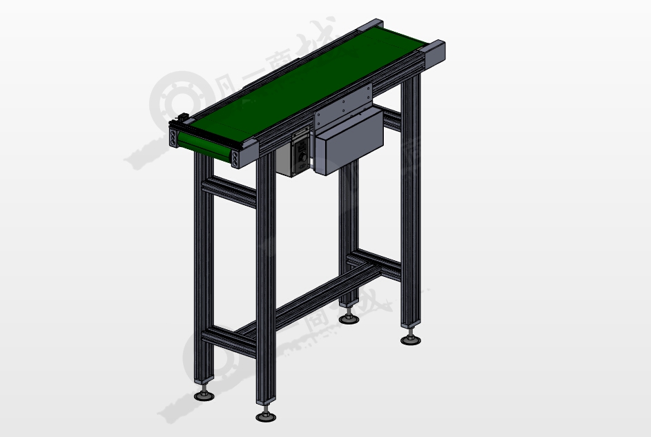 中間驅(qū)動皮帶輸送機3D圖 模型截圖[1]