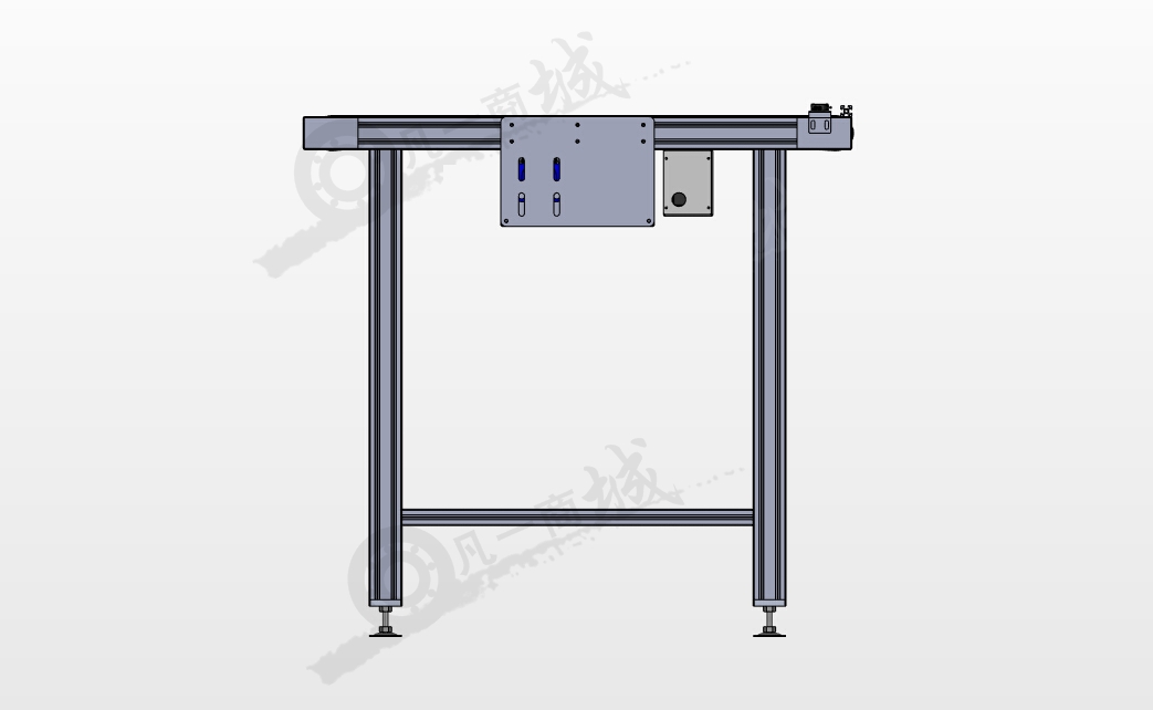 中間驅(qū)動皮帶輸送機3D圖 模型截圖[3]