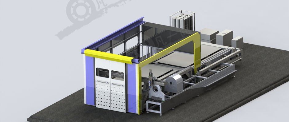 大型激光雕刻機3D模型 模型截圖[2]
