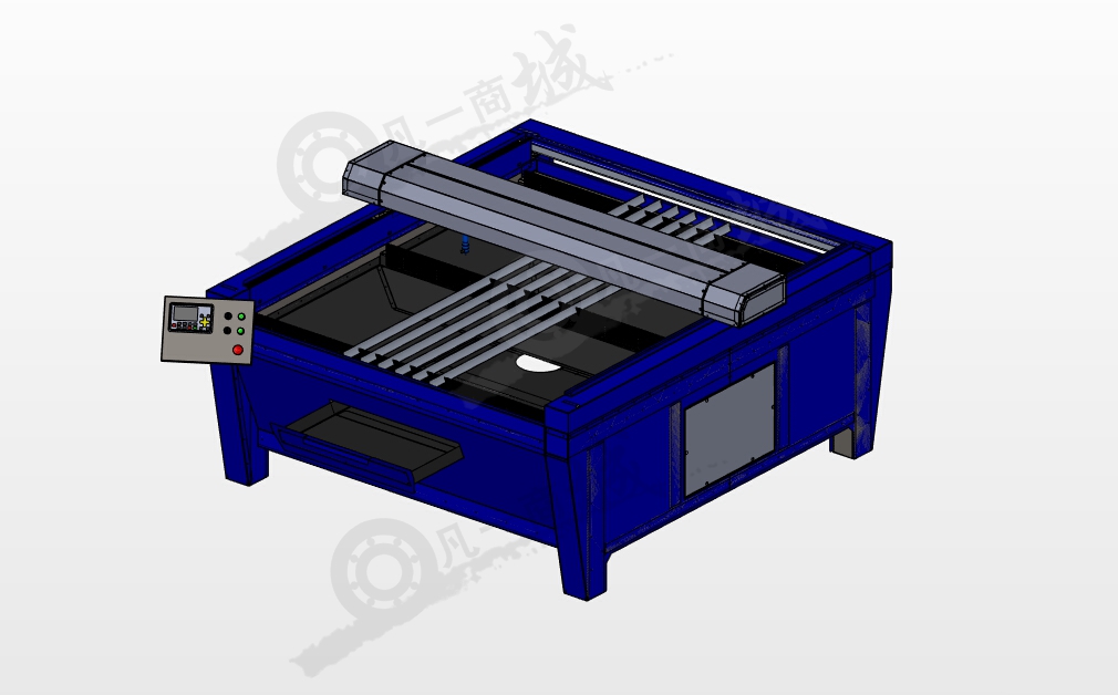 激光雕刻切割機3D模型圖 模型截圖[1]