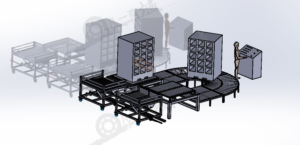 無動(dòng)力折返滾筒輸送機(jī) 模型截圖[3]