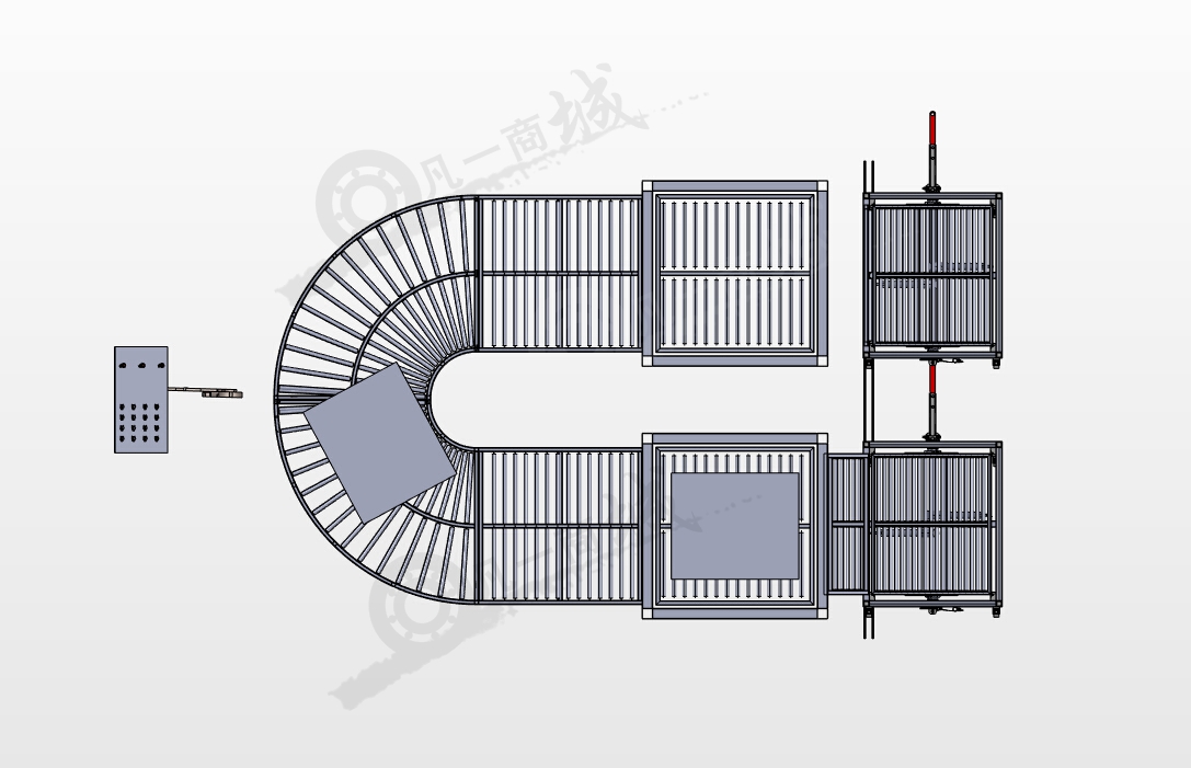 無動(dòng)力折返滾筒輸送機(jī) 模型截圖[2]