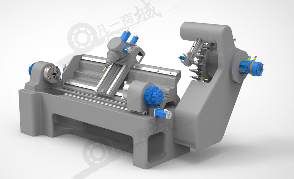數(shù)控車床3D模型圖 模型截圖[3]