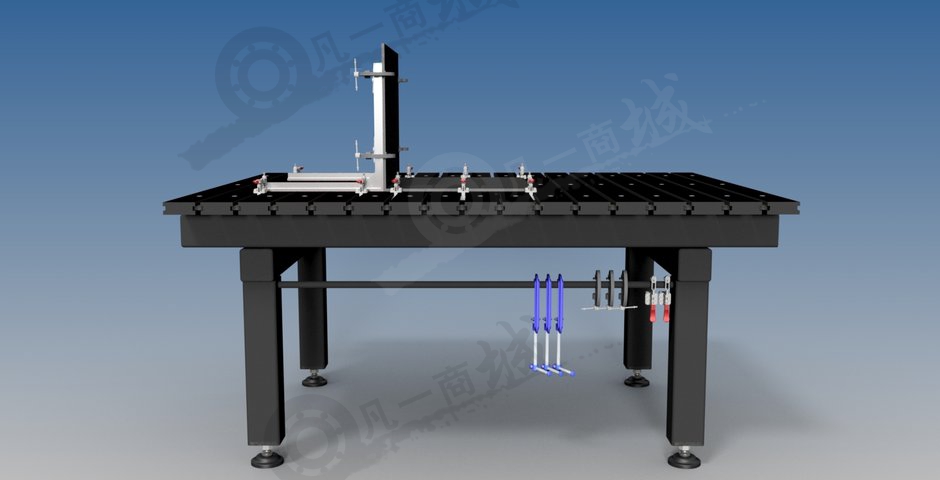 帶夾具焊接工作臺3D圖 模型截圖[3]