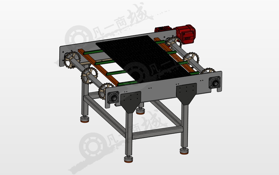 模塊化板鏈輸送機(jī)3D圖 模型截圖[1]