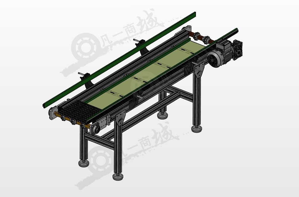 帶護(hù)板模塊鏈條輸送機(jī)模型圖 模型截圖[1]