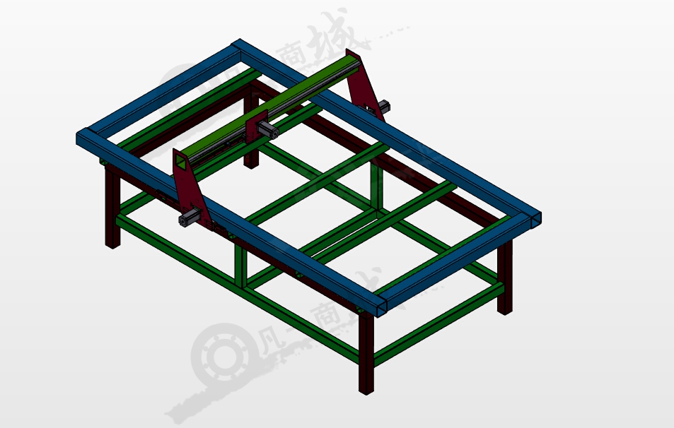 CNC數(shù)控雕刻機(jī)框架模型圖 模型截圖[1]