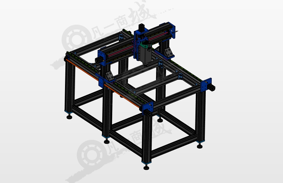鋁型材框架cnc雕刻機(jī)3D圖 模型截圖[1]