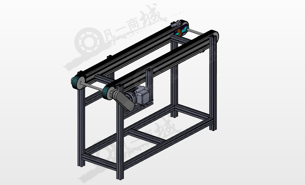 同步帶驅(qū)動(dòng)輸送機(jī)模型圖 模型截圖[1]