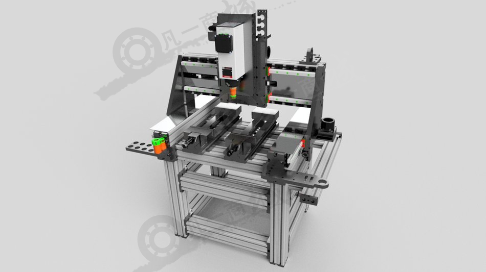 鋁型材底座數(shù)控雕刻機(jī)3D圖 模型截圖[1]