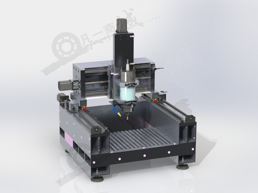 數(shù)控CNC雕刻機(jī)模型圖 模型截圖[2]