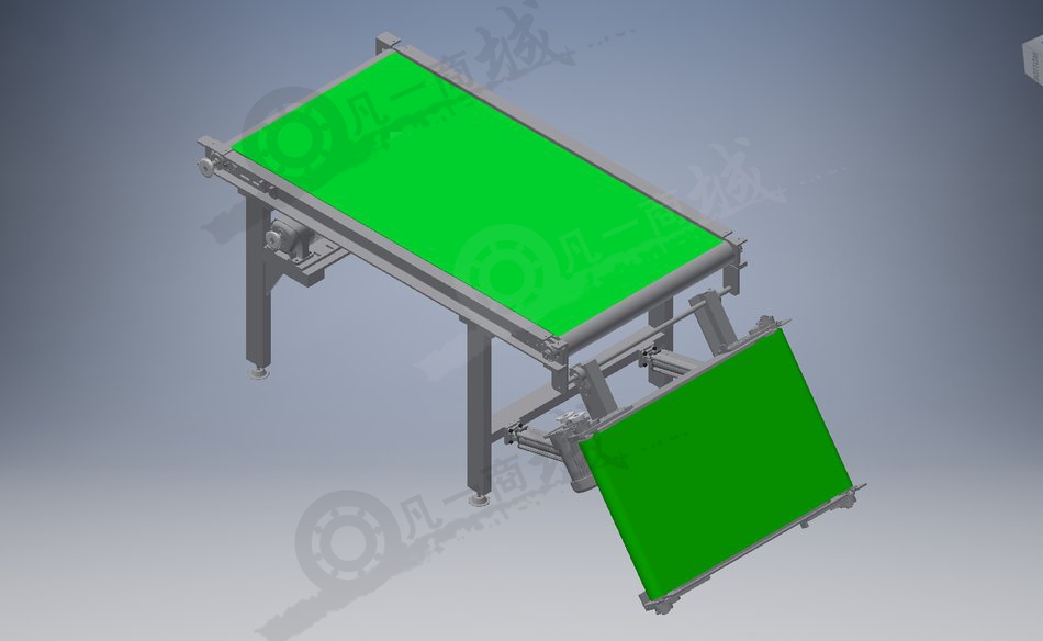傾斜角度可調(diào)輸送機(jī)3D圖 模型截圖[1]