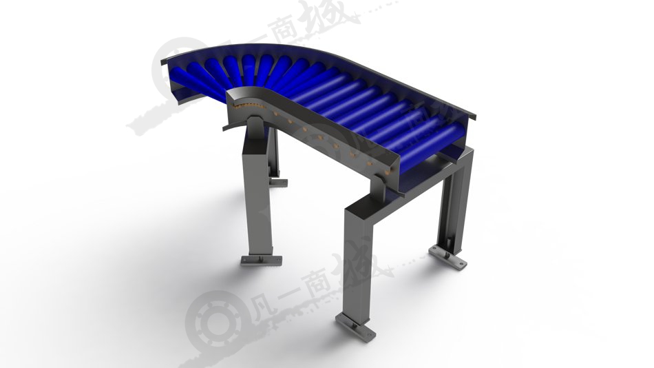90度拐角滾筒輸送機(jī)3D模型 模型截圖[1]
