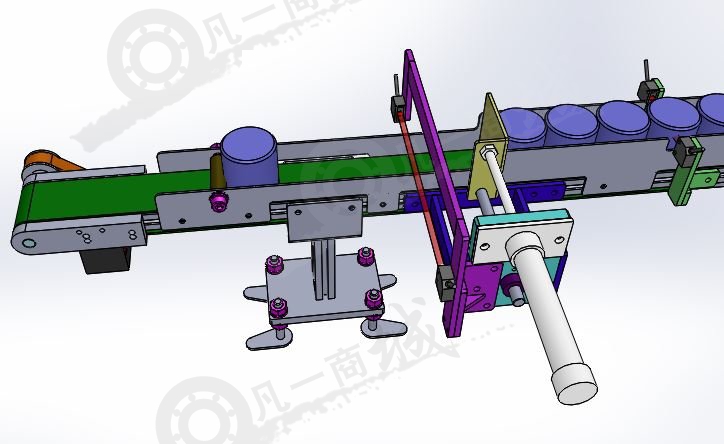 自動計數(shù)限流輸送機3D圖 模型截圖[4]
