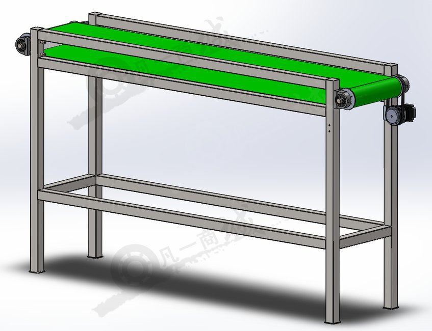 滾動(dòng)傳動(dòng)皮帶輸送機(jī)模型圖 模型截圖[1]