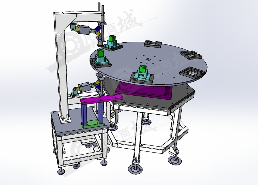 帶切換轉(zhuǎn)盤上下壓力機3D圖 模型截圖[1]