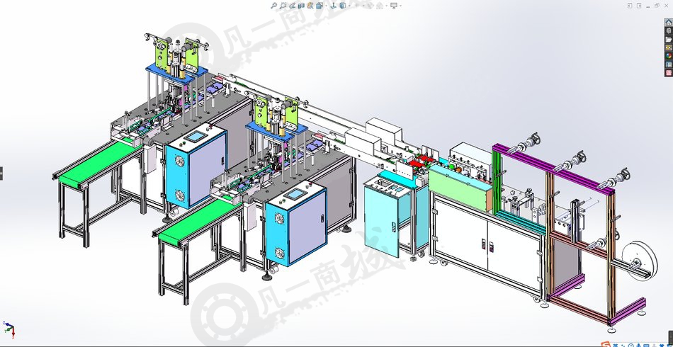 第四代一拖二口罩機(jī)總裝3D圖 模型截圖[1]